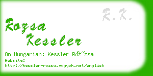 rozsa kessler business card